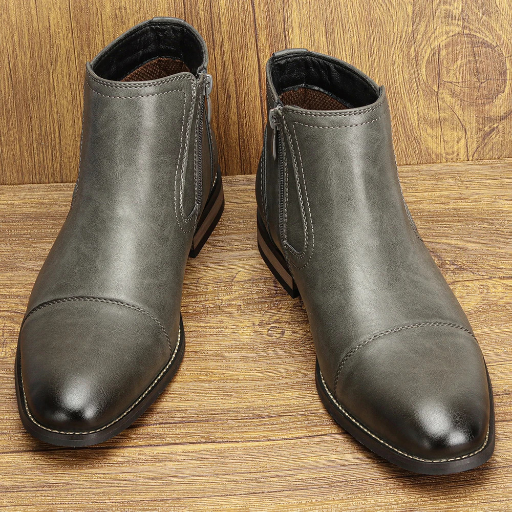 Mens Comfortable Ankle Leather Boots Mens Fashion 250715