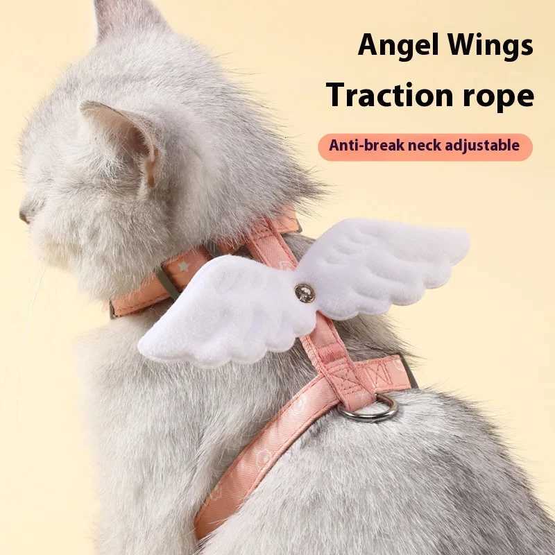 Gradient Color Cat Leash Harness Set Small Dog Clothes Adjustable Pet Harness for Dogs and Cats Comfortable and Durable LL250716