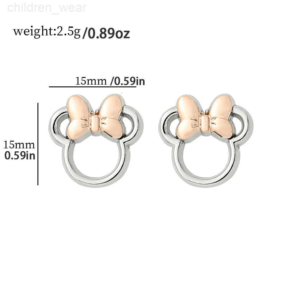 Disney Mickey Ear Studs Earrings Luxury Charm Jewelry Mickey Mouse Bowknot Earrings Fashion Accessories for Party Gifts W20250716