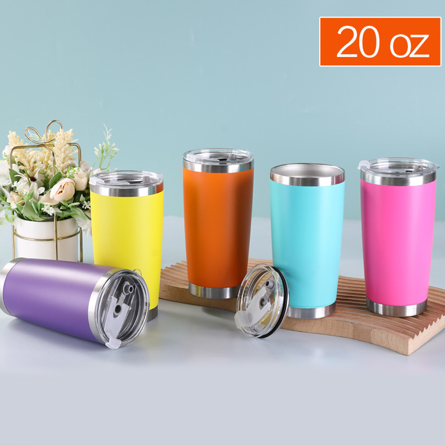 2025 NEW CIVAGO 20oz with Lid Stainless Steel Vacuum Insulated Water Coffee Tumbler Double Wall Powder Coated Spill-Proof Travel Beer Mug Thermal Cup 