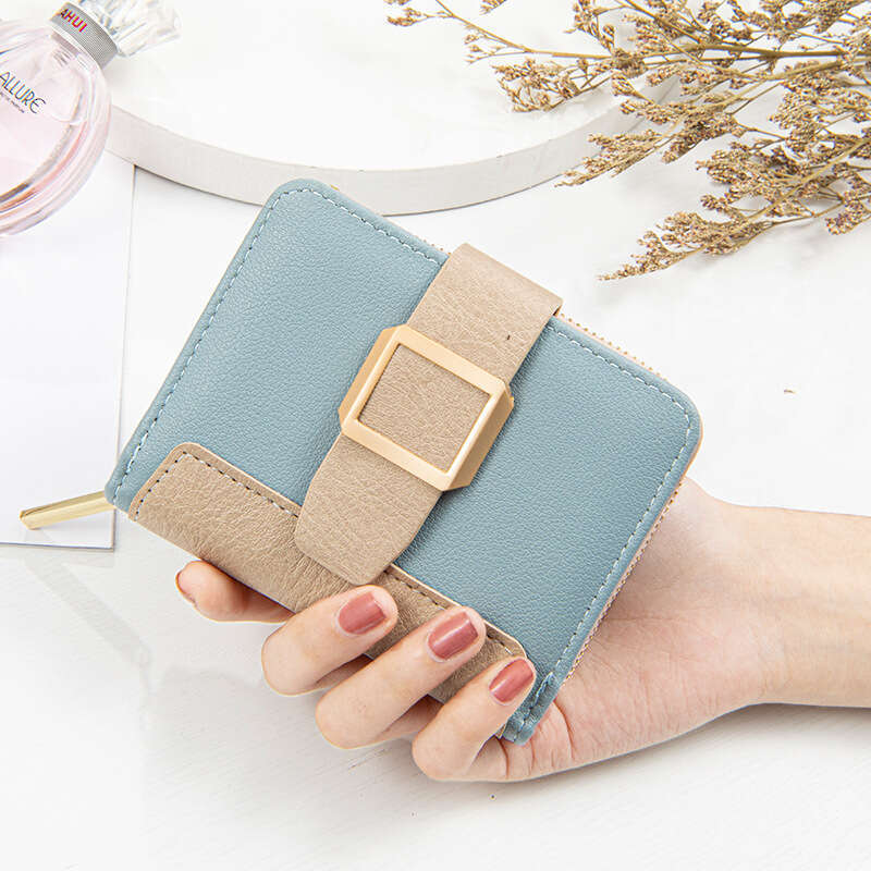 Small Zipper Wallet for Women Drawstring Coin Purse with Large Capacity Compact Money Holder Stylish and Lightweight
