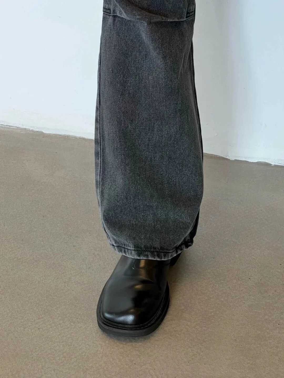 Parisian Casual Leather oes Mens Business Casual Slip-On Loers Bean oes Super Fiber Leather Round Toe Rubber... W250716