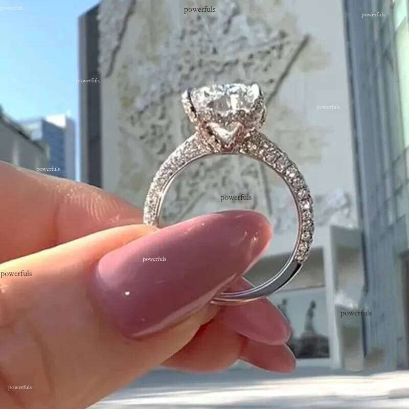 2024 Popular Gorgeous For Women Sparkling Jewelry Sterling Sier Lagre Cushion Shape 5A Zircon CZ Dia Elegant Party Female Wedding Ring Gift