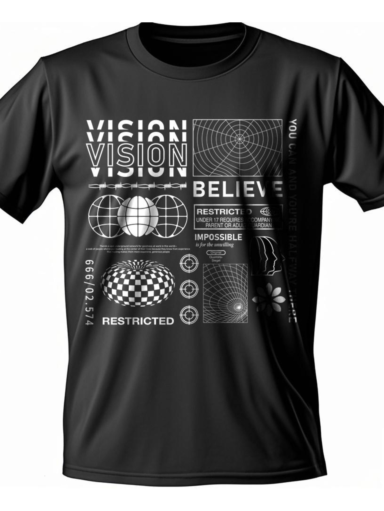 VogueEpoch Short sleeve pattern T Shirts S-3XL Men black Adult text Cotton White Round collar 180g Wed 7a