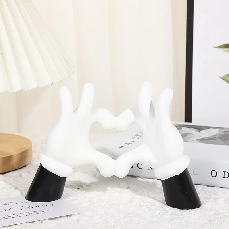 Esthetic Hand Figurines Creative Resin Worship Money Statue Funny Sculpture Desktop Decor Luxury Living Room Luxury Decoration 250725