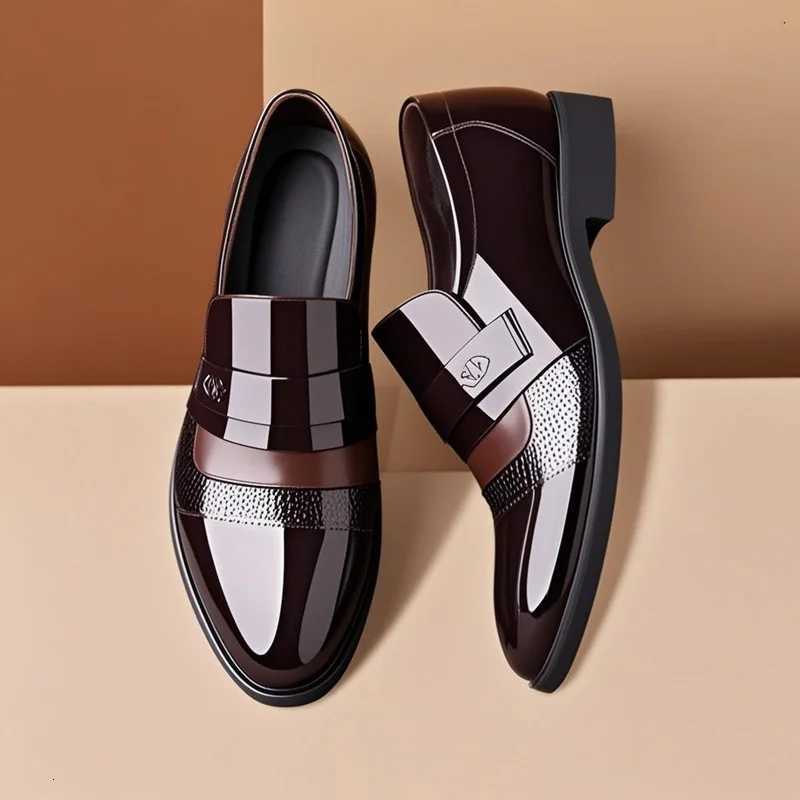 Leather Shoes for Men Wedding Formal Oxfords Business Casual Office Work Shoes for Men Classic Luxury Pointy Mens Dress Shoes W250716