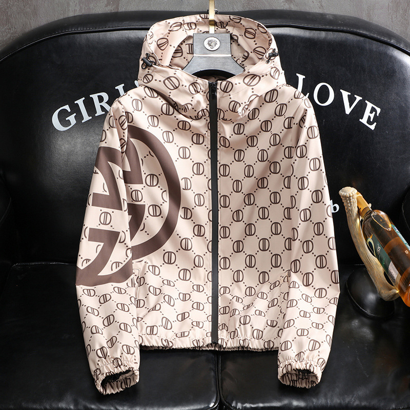Designer free shipping mens casual jacket youth thin spring clothing widened and enlarged comfortable sun protection clothing