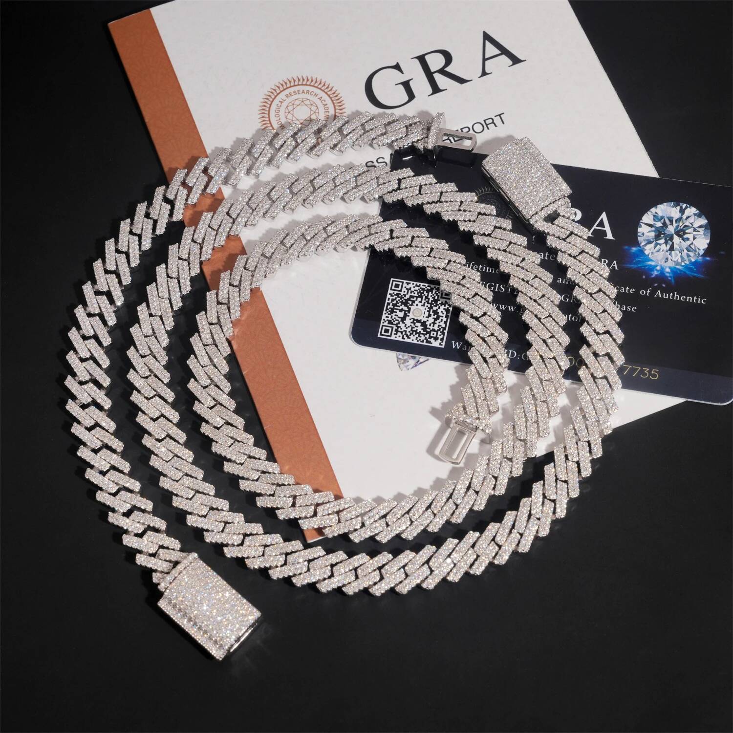 10MM Width Men Cuban Necklace Bracelet 925 Silver D Color VVS Moissanite Hip Hop Jewelry
