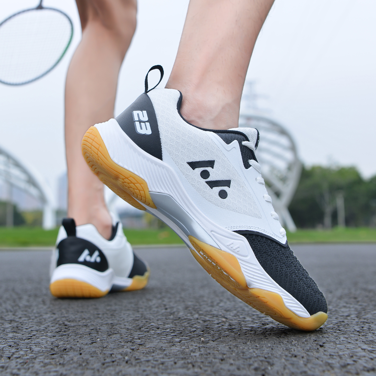 2025 men's Carbon Plate Badminton Shoes Super Lightweight Fourth Generation Professional Badminton Tennis Competition Training Shoes