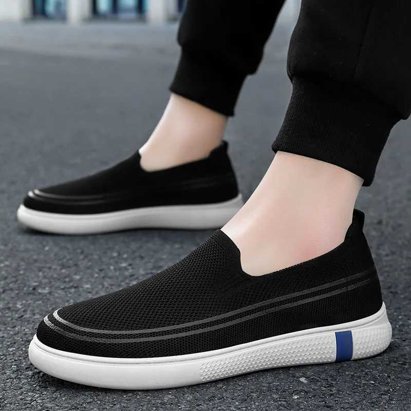 Mens Spring New Knitted Breathable Single Shoes Dads Shoes Mens Casual Shoes Comfortable Mens Shoes Sneakers W250716