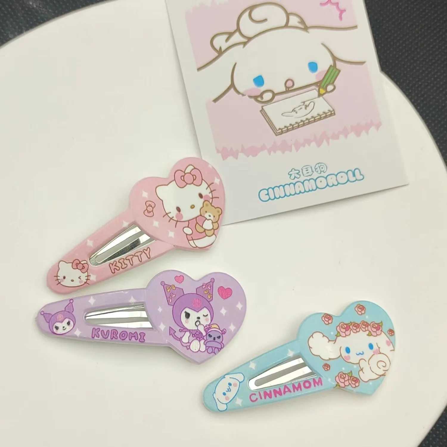 Sanrio Love BB Clip Ins Sweet and Cute Girl Heart Hairpin Clip Japanese and Korean Students Side Clip Hair Accessoryw250716