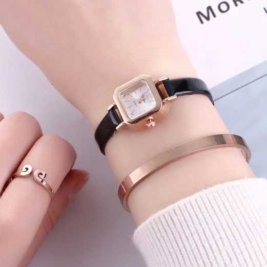 Slim Faux Leather Strap Quartz Fashion Watch Y250715