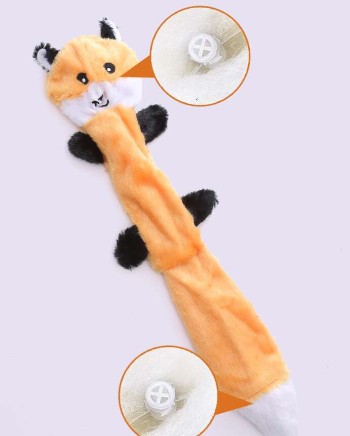ZippyPaws Skinny Peltz No Stuffing Squeaky Plush Dog Toys, 3-pack