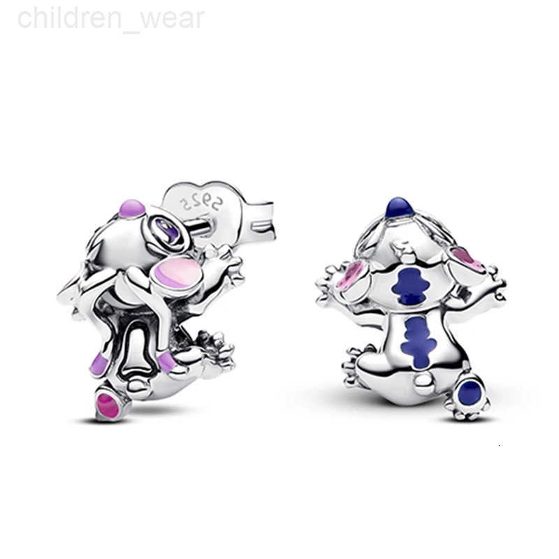Disney 925 Silver Stitch Charm Hot Sale Suitable for 925 Sterling Silver Original Women Bracelet DIY Jewelry Gift W20250716