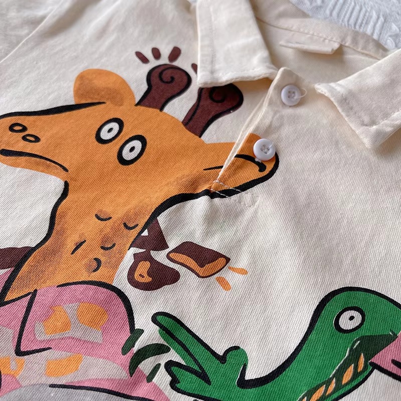 Children's Clothing Sets Cartoon Print Shirt + Shorts 2 Pcs Sets Kids Clothes for Boys Baby Boy Clothes Outfit Sets