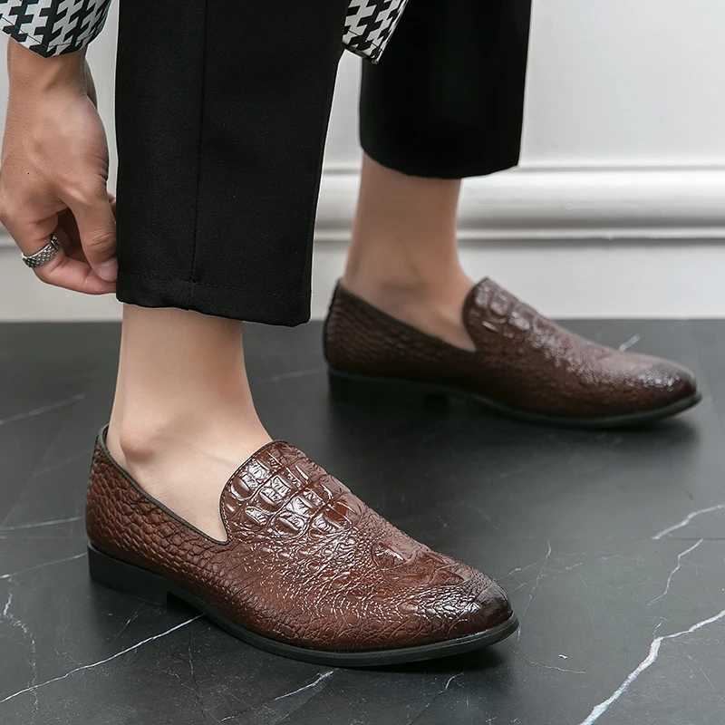 Social Wedding Shoes For Men Trend Casual Leather Shoes Male Mens Dress Shoes Business Shoes Men High Quality Formal Loafers W250716