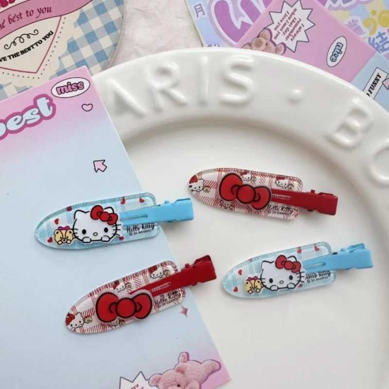 Sanrio 4pcs Japanese Cartoon HelloKitty Seamless Hair Clips for Girls with Broken Hair and Bangs w250716