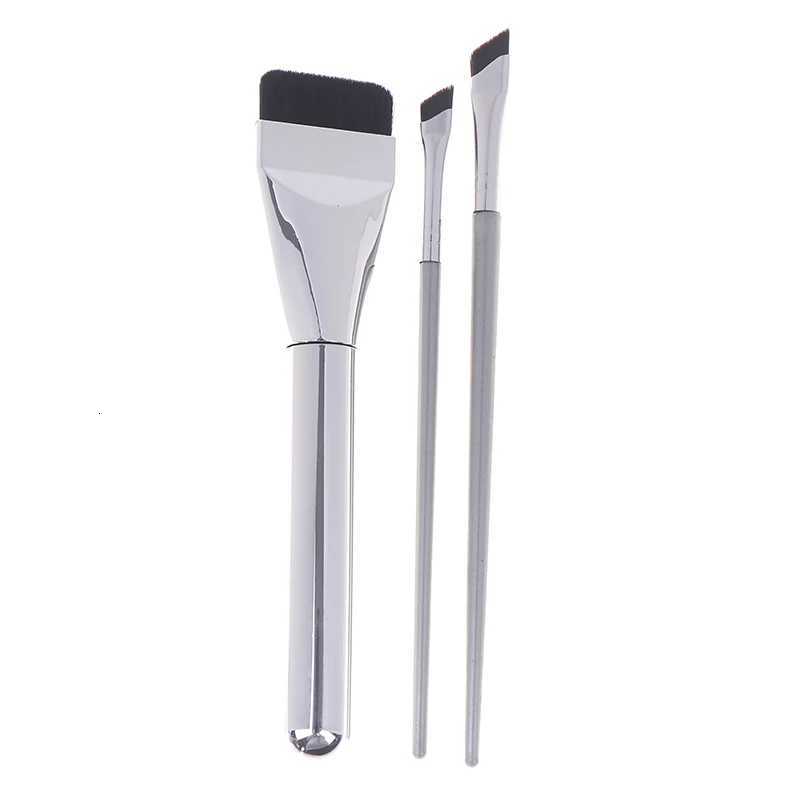 3pcs Ultra Thin Foundation Brush One Line Foundation Brush Ultra-thin Traceless Concealer Eyeliner Brush Makeup Tool Set XJ2500716
