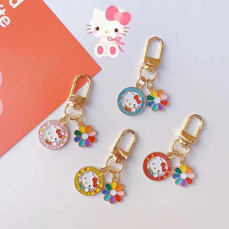 Sanrio Hello Kitty Keychain Pendant Women Jewelry Fashion Cartoon Anime Keychains Rings Backpack Decorative AirPods Charm Gift w250716