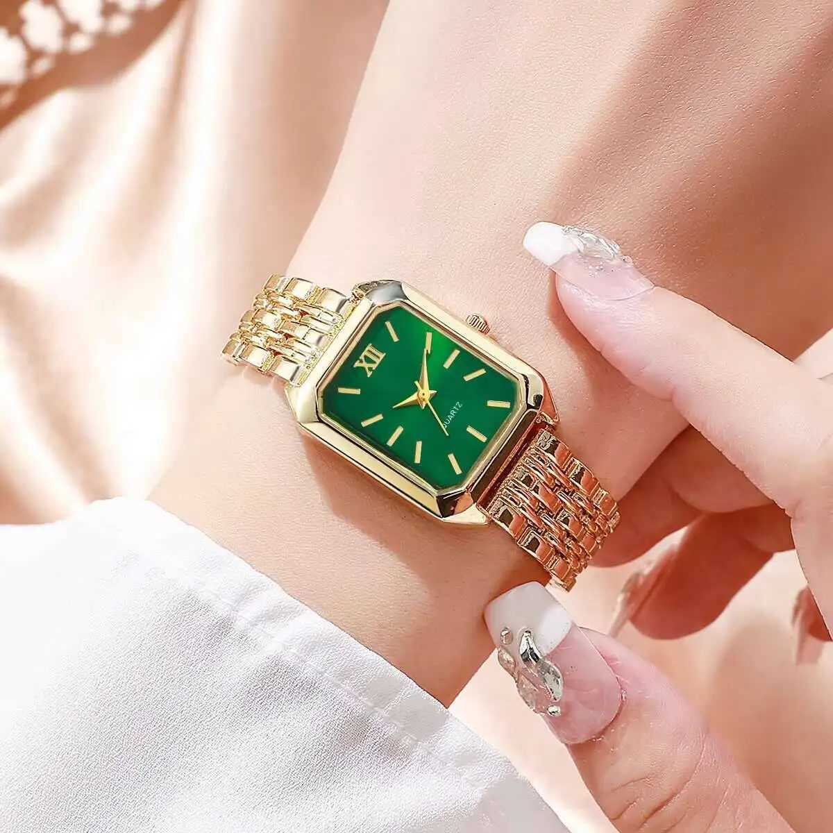 Fashion Rectangle Wen Quartz Luxury Analog Wristwatch Womens Watch Girls Clock GiftWithout Box Y250715