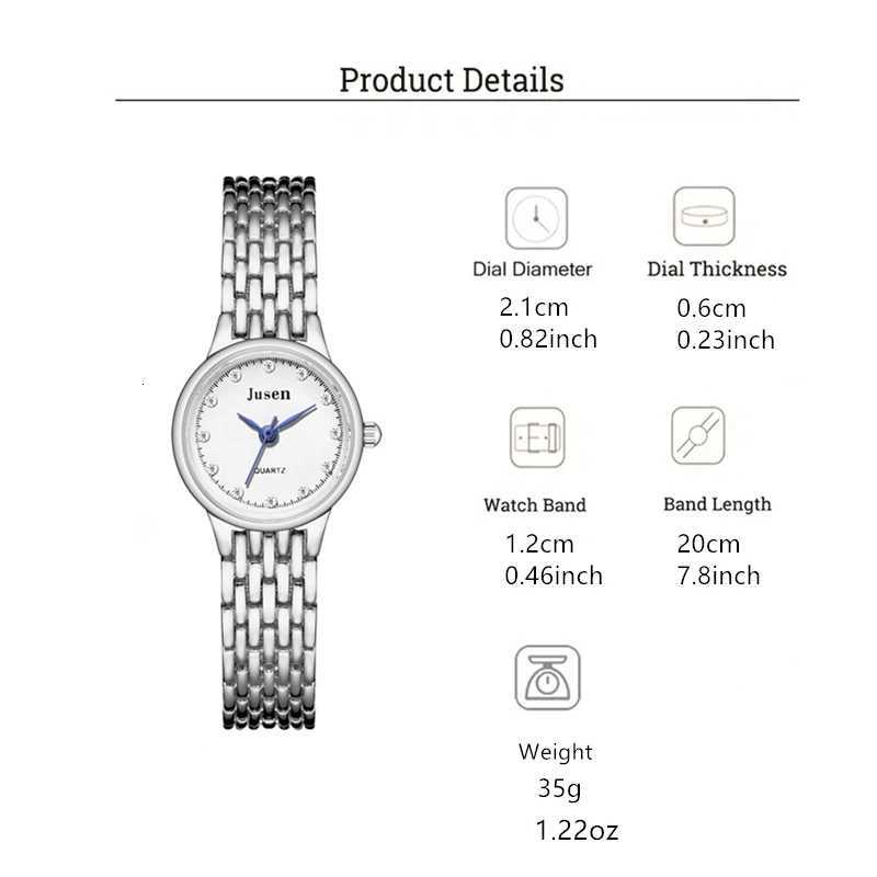 fashion sier steel rhinestone quartz bracelet Y250715