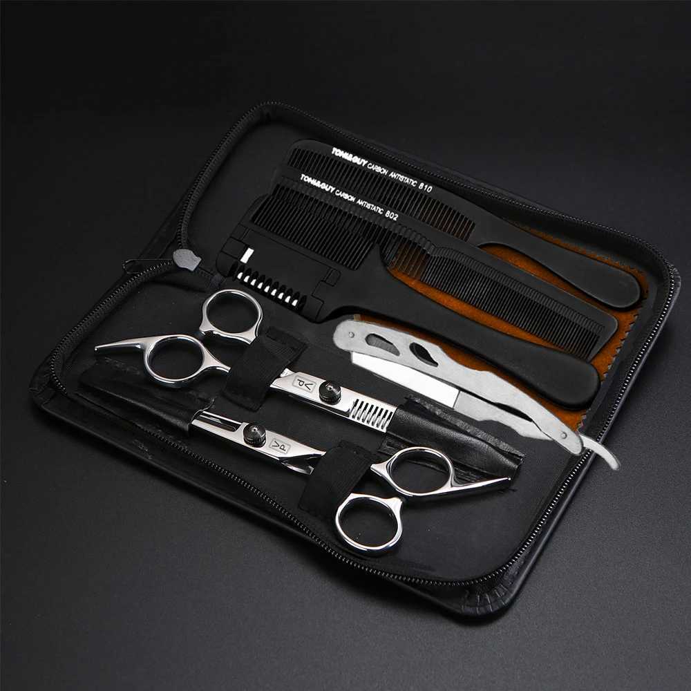 Professional Japan 440C 6 Hair Scissors Haircut Scissor Thinning Barber Cutting Shears Hairdresser Scissors Barbershop Set W250716