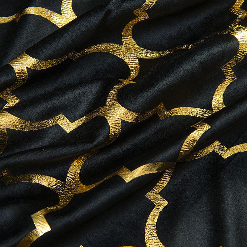 YL-36588 finished curtain flannel gilding curtain Nordic style curtain curtain wholesale