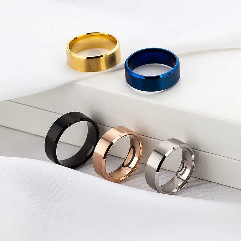 Fashion Charm Jewelry ring men stainless steel Black Rings For Women Custom Engrave Name S250716
