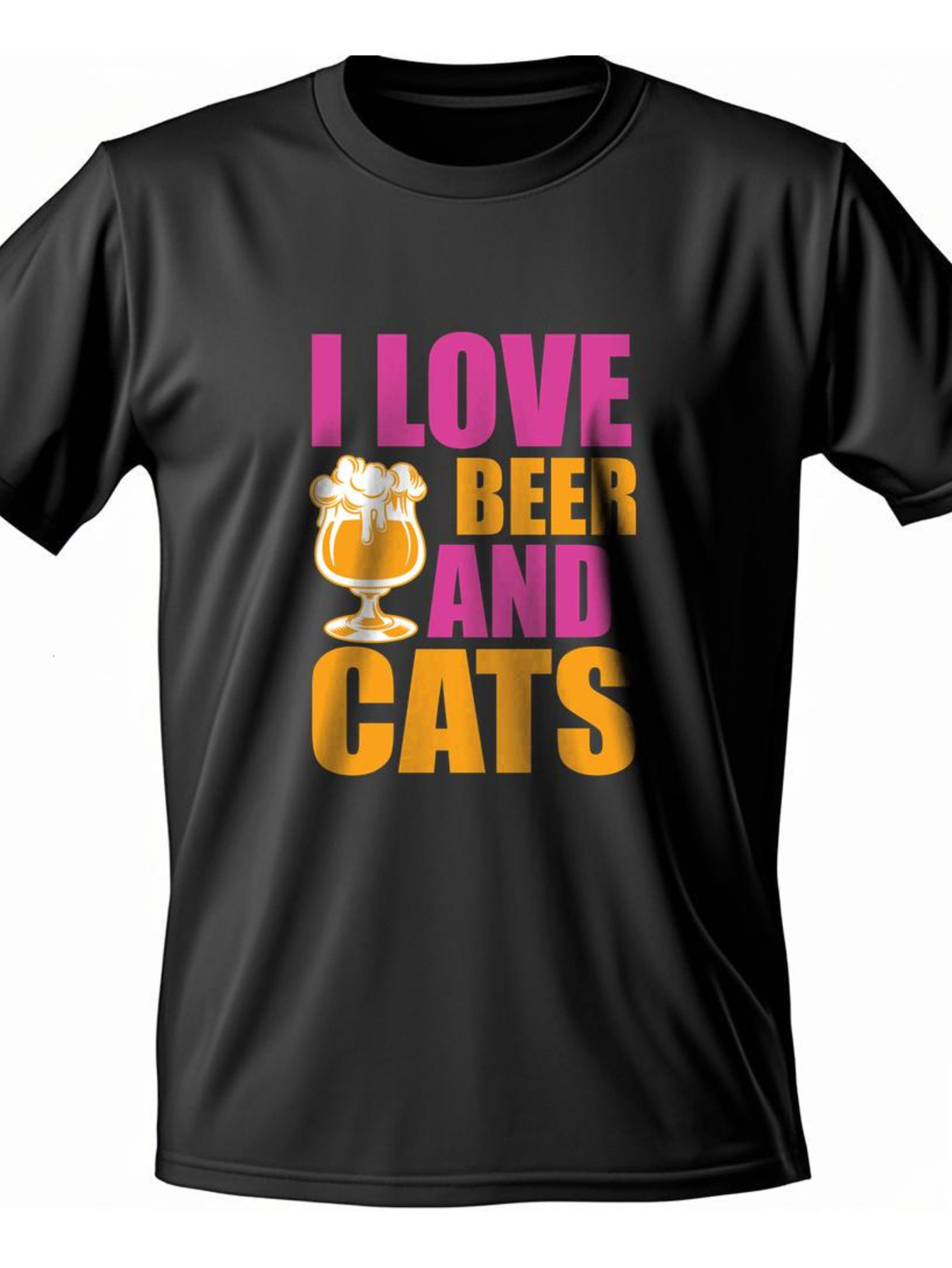 VogueEpoch Adult T Shirts Round collar text Cotton Short sleeve 180g White black Men S-3XL tiger Wed 24