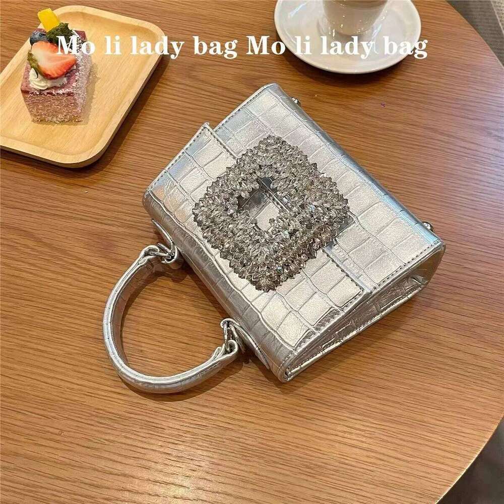 Fashion Striped Square Women's Handbag Glitter Shiny Dias Evening Wedding Party Clutch Purse Female Messenger Bag