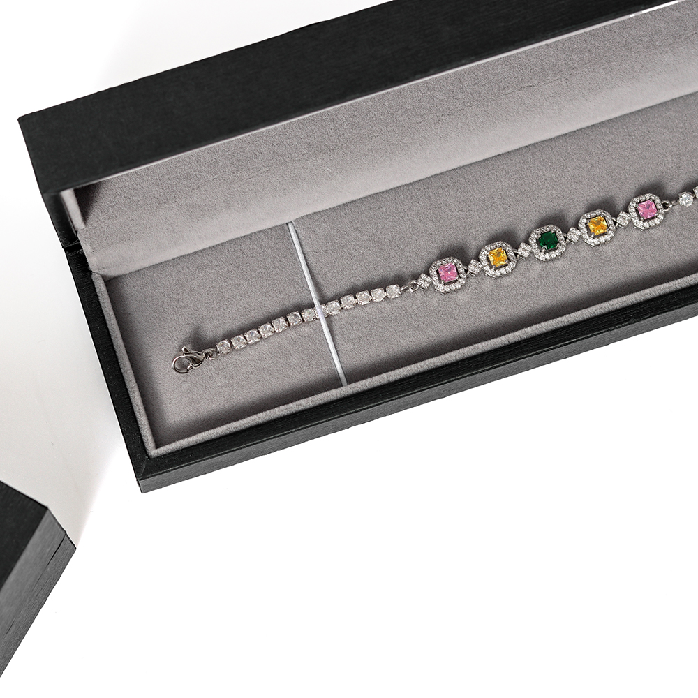 Durable Right-Angle Jewelry Storage Box with Reinforced Sides & Showcase Trays