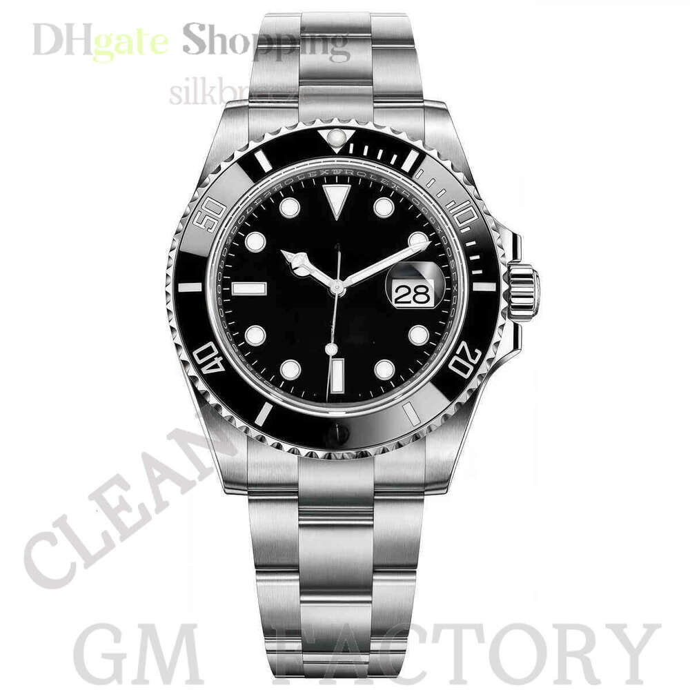 Men's Black Dial Automatic Watch, 40mm Stainless Steel Rotating Bezel, Date Display, 300m Water Resistant, Steel Bracelet with Luminous Hands