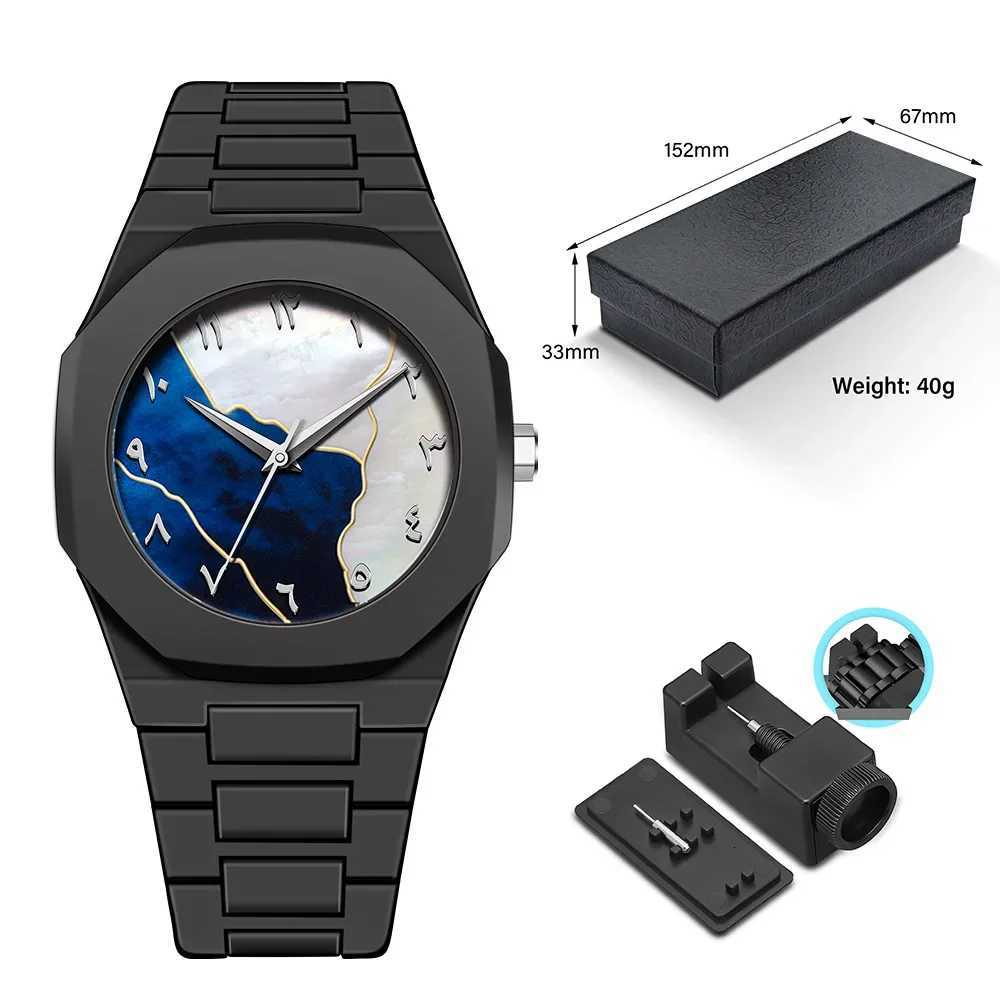 Fashion Design Middle East Arabic Numerals Large Dial 40mm DIY Plastic Strap Waterproof Quartz Mens Casual Sports Y250715