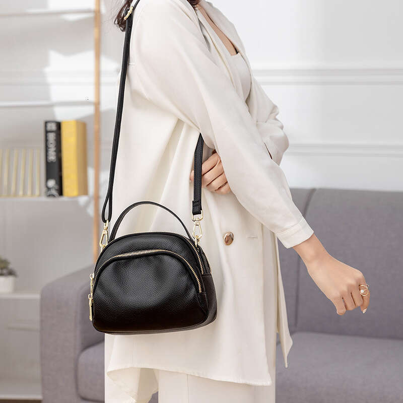 Women's 2022 New Casual Handbag Trendy Multi-layer Fashion Three-layer Soft Leather Mom Shoulder Crossbody Bag