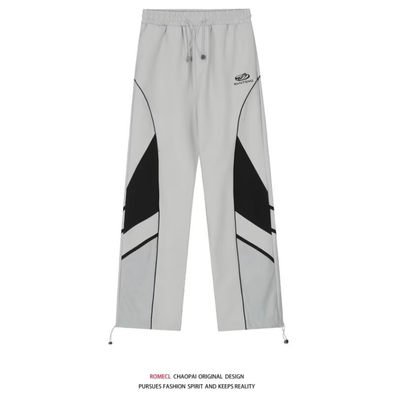 Women's Two Piece Pants 2 Set Hip Hop American Retro Sports Suit Women Short Outdoor Jacket Sweatpants Sets Dance Tracksuit Crop Top