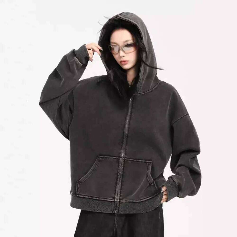 Designer Leisure High Quality Autumn Winter New Style Men's Fleece Hoodie Casual Versatile Loose Fit Sweatshirt with Pockets Trendy Outerwear Jac