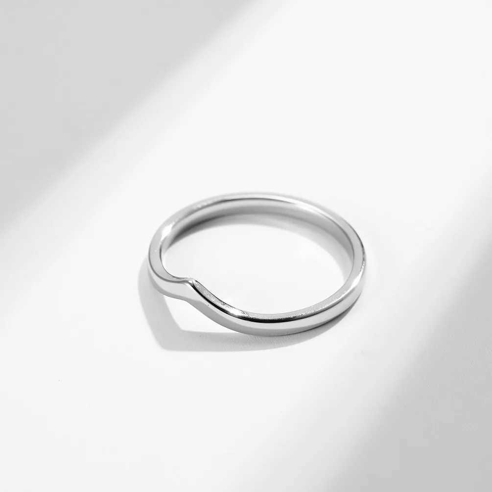 2mm Thin V Shape Stackable Ring Stainless Steel Plain Polished Band for Women Girl Size 5-10 S250716