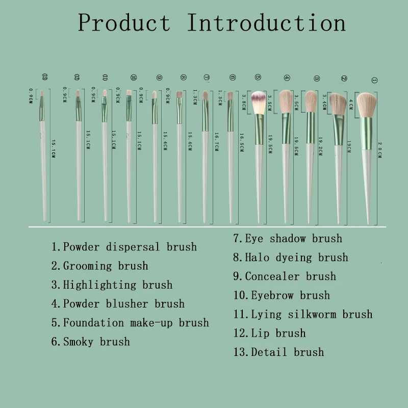1/13PCS Soft Fluffy Makeup Brushes Set for Cosmetics Foundation Blush Powder Eyeshadow Kabuki Blending Makeup Brush Beauty Tool XJ2500716