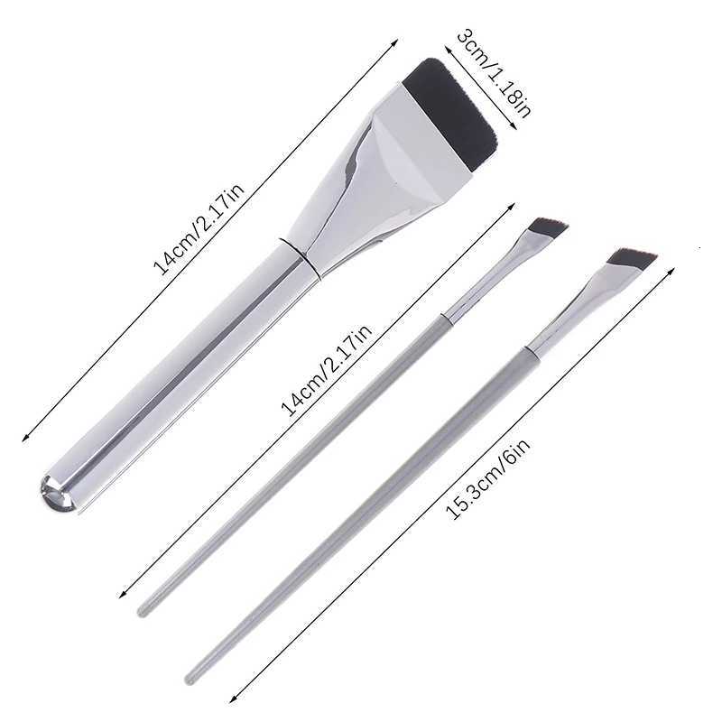 3pcs Ultra Thin Foundation Brush One Line Foundation Brush Ultra-thin Traceless Concealer Eyeliner Brush Makeup Tool Set XJ2500716