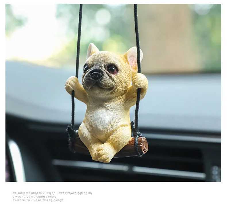 Popular Auto Decoration Dog Car Pendant Interior 8cm Resin Dog Rearview Mirror Hanging Pendant Car Interior Accessories S25716