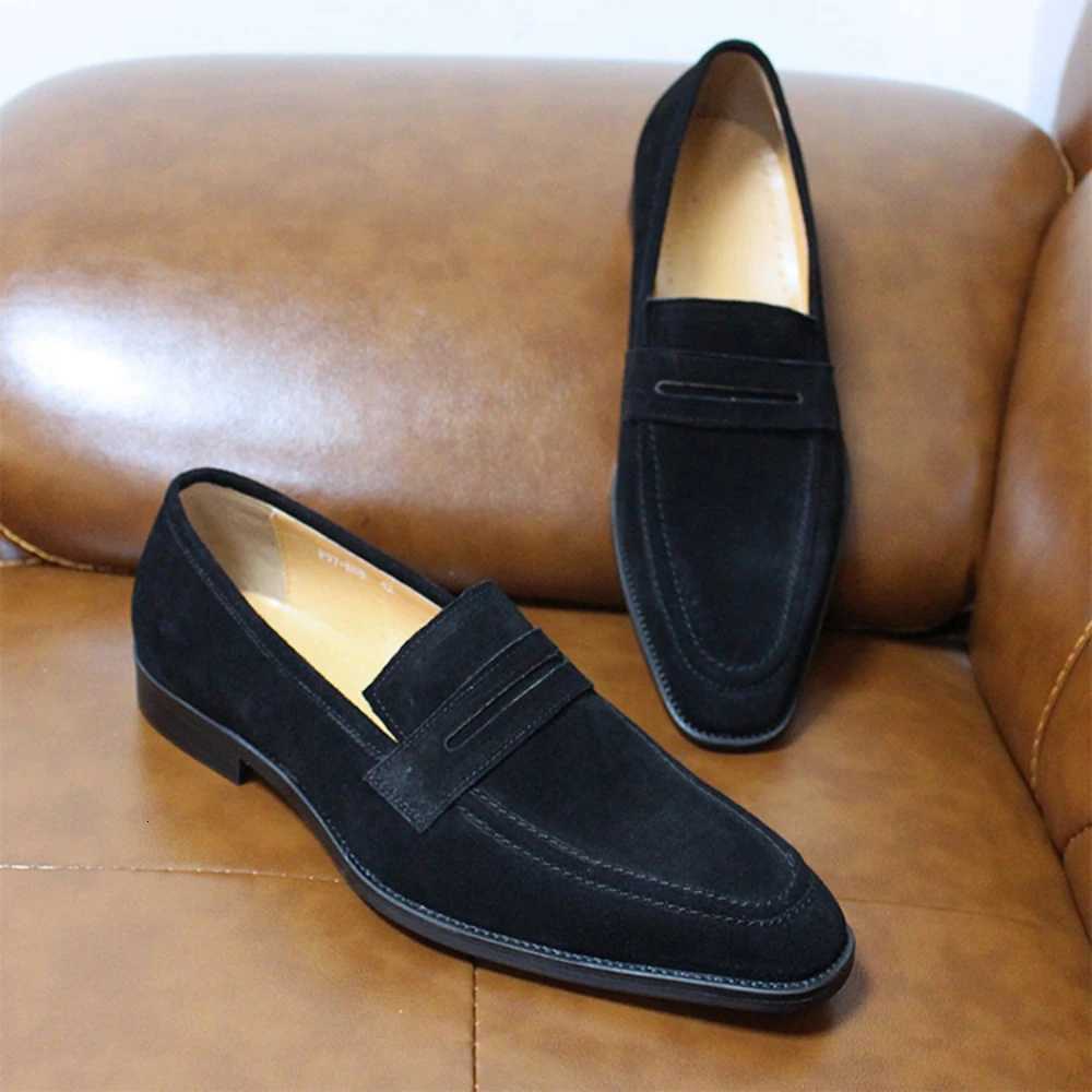 Genuine Leather Men Shoes Casual Luxury Brand Formal Mens Suede Loafers Moccasins Italian Breathable Slip On Mens Boat Shoes W250716