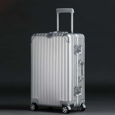 25 Hot Sales German All-Aluminum Magnesium Alloy 20-32inch Carry-On Trolley for Men and Women Metal Travel Suitcase Business Leather Case Gift