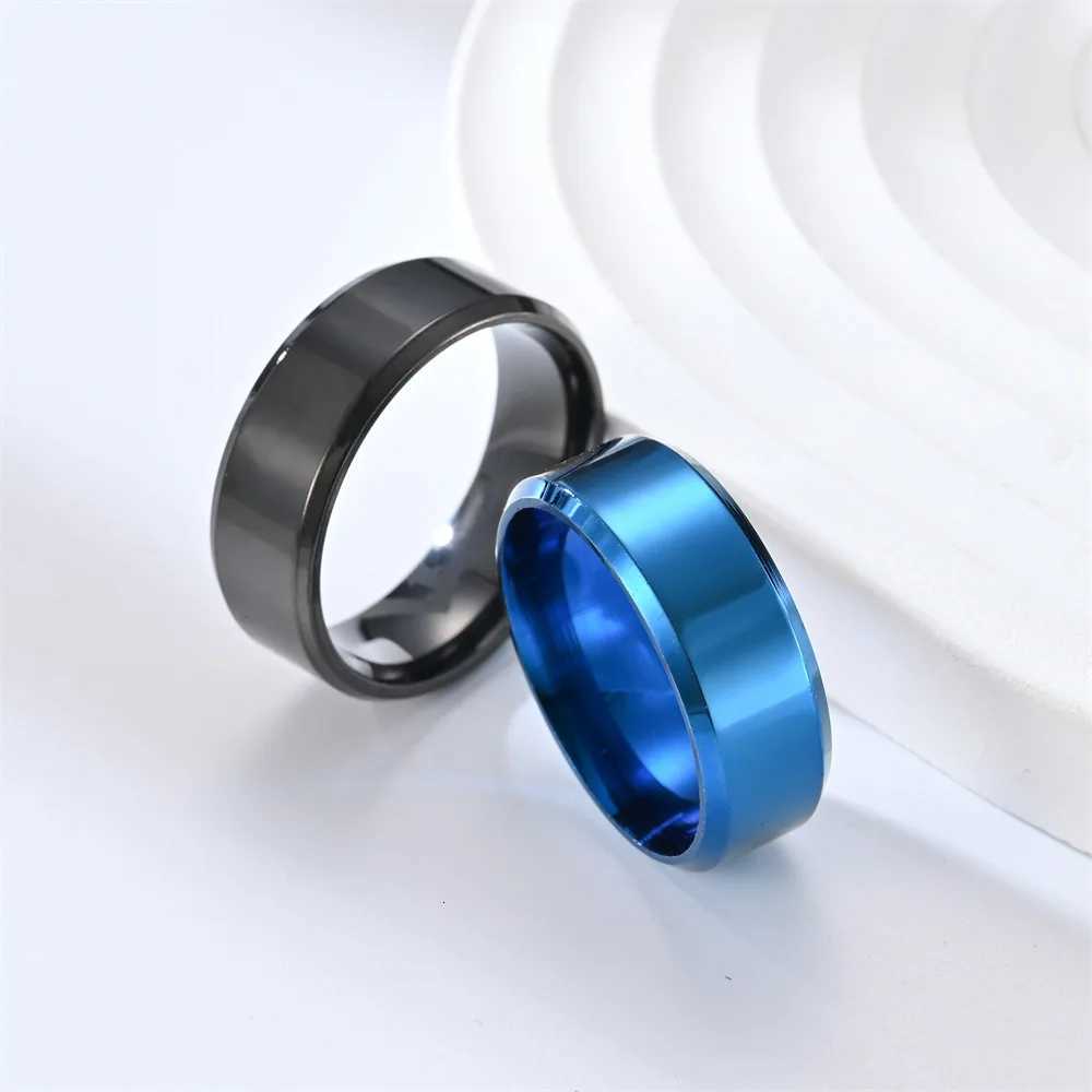 7 Colors 8mm Men Rings Titanium Stainless Steel Rings For Men Women Matte Brushed Wedding Engagement Ring Couple Jewelry Gift S250716