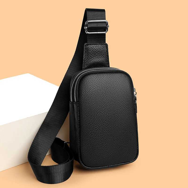 Luxury Genuine Leather Mens Pack Shoulder Bag Messenger Sling bag Brand Leisure Travel Bags Crossbody Unisex