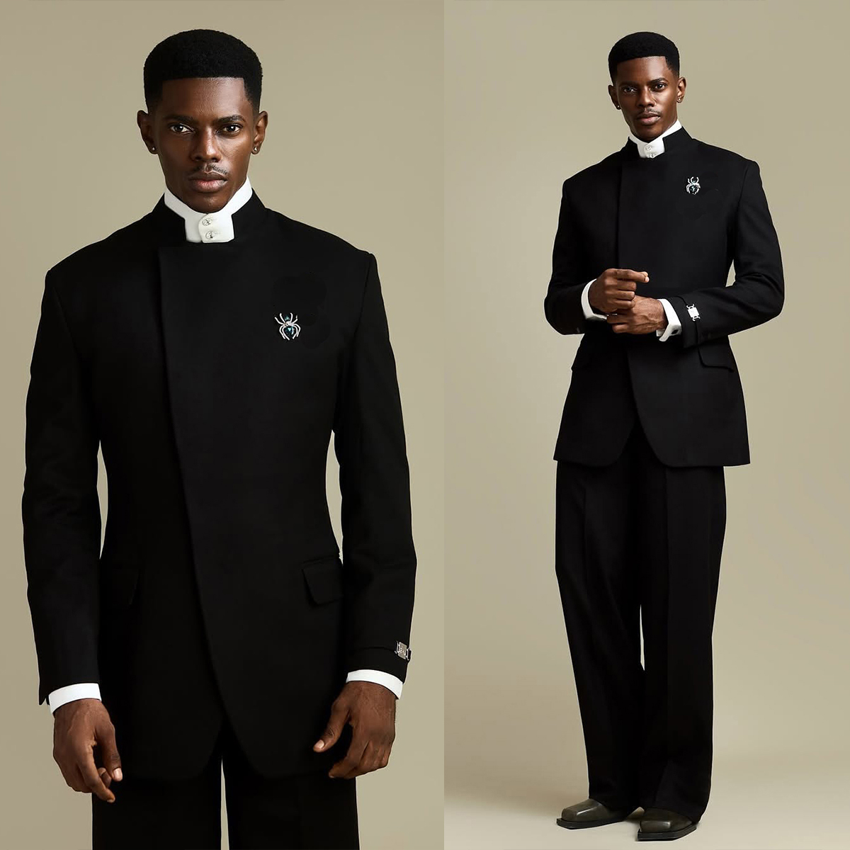 Simple Men Suits Tailor-Made 2 Pieces Standard Lapel Jacket Blazer One Breasted Groom Evening Party Customized Coat Pants Plus Size