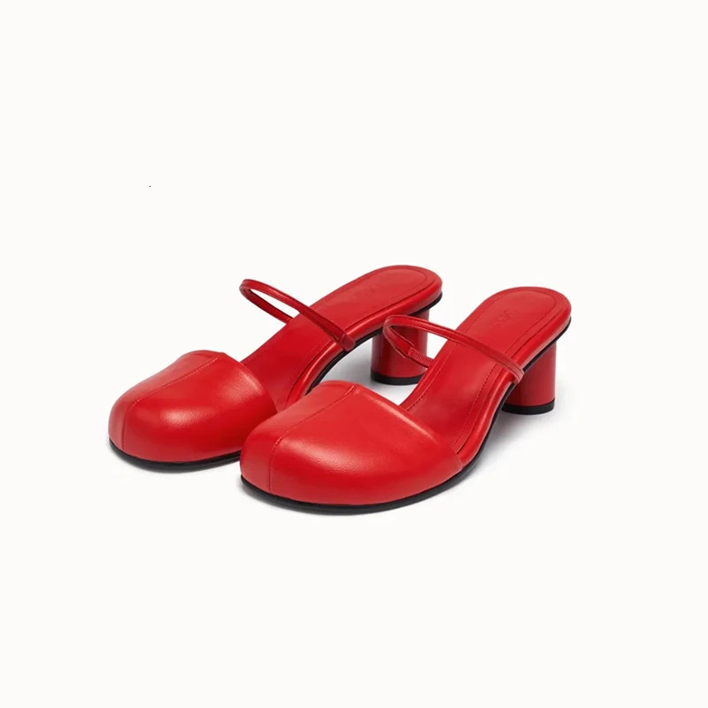 Summer Cover Toe Women Mules Slippers Elegant Slip On Singbacks Slides Ladies Outdoor Street Style Sandalias 250712
