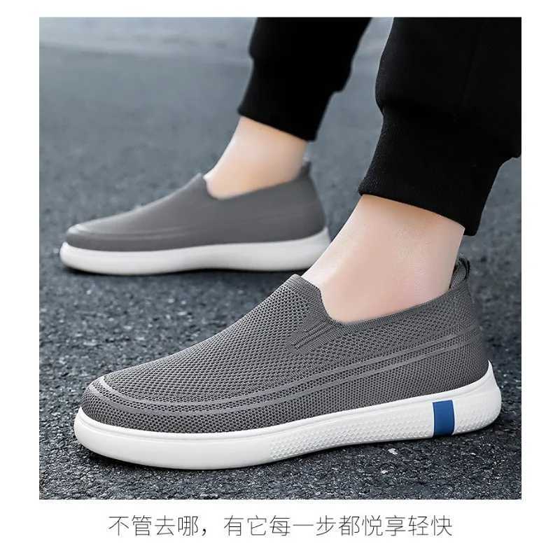 Mens Spring New Knitted Breathable Single Shoes Dads Shoes Mens Casual Shoes Comfortable Mens Shoes Sneakers W250716