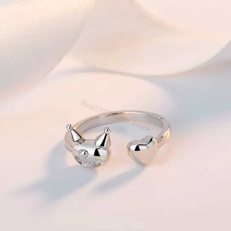 Sanrio Kawaii Sanrio Kuromi Adjustable Rings My Melody Jewelry Accessories Silver Color Charms Men Women Jewelry Accessories Cute w250716