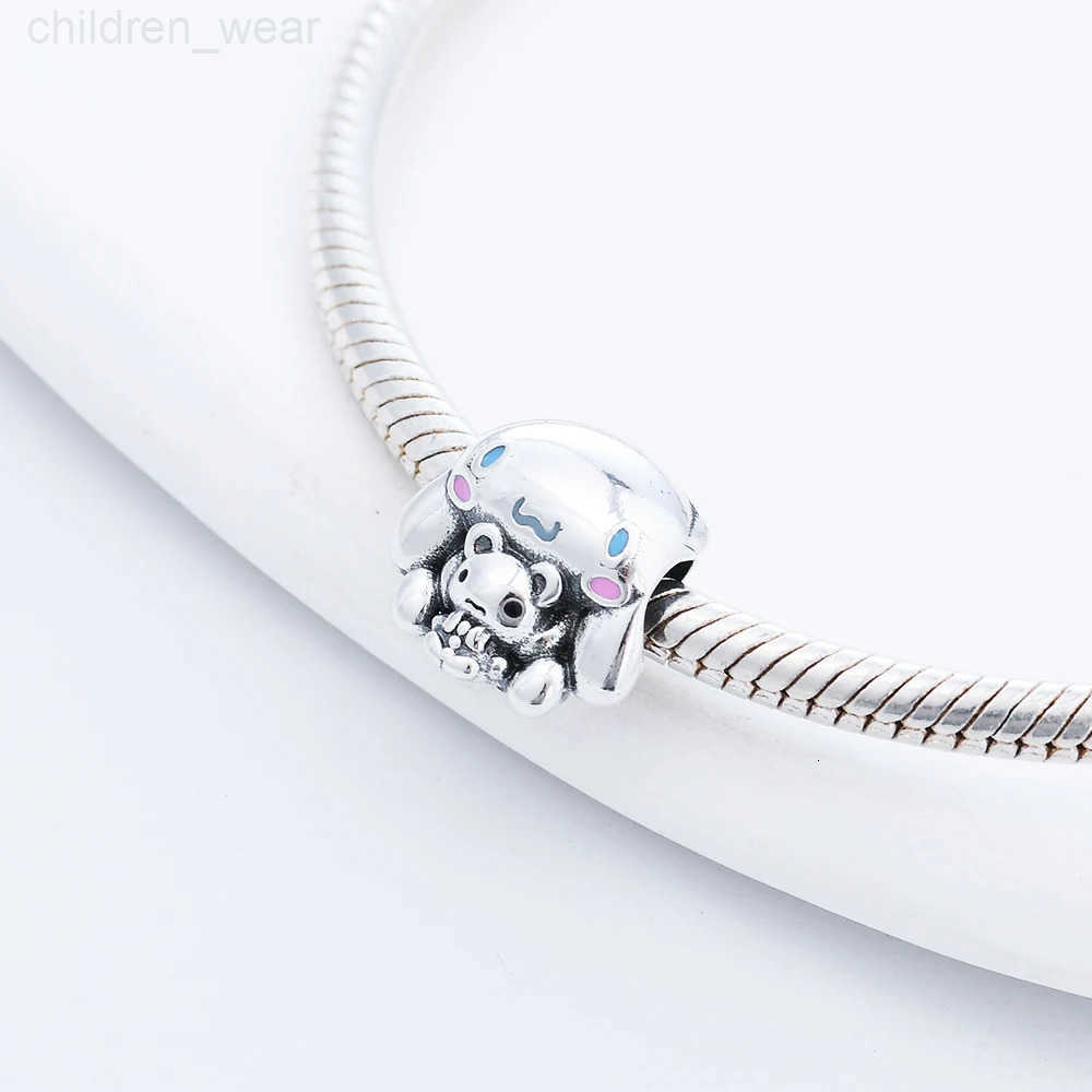 Disney New 925 Sterling Silver Snow White Strawberry Bear Disney1992 Charms Bead Fit Original Bracelets Charm DIY Jewelry Accessories W20250716