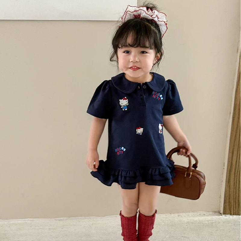 Princess dress cartoon printed dress beach dress little girl dress birthday outfit dress children's designer clothing princess designer summer cl